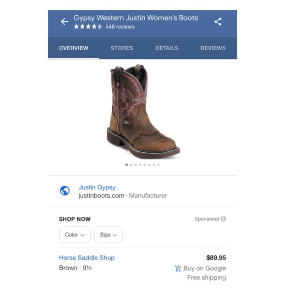 Women’s Justin Gypsy Boots